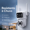 Câmera de Segurança Wi-Fi Externa Dupla Lente Full HD com Rastreamento Automático e Visão Noturna Colorida