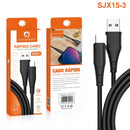 Cabo USB para USB Tipo-C H'MASTON SJX15-3