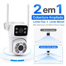 Câmera de Segurança Wi-Fi Externa Dupla Lente Full HD com Rastreamento Automático e Visão Noturna Colorida