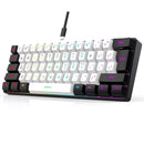 Teclado Gamer Mecânico 60% 61 Teclas RGB Hot Swap USB-C