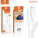 Cabo USB para USB Tipo-C H'MASTON SJX15-3