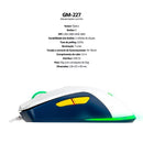 Mouse Gamer Branco Xtrike-ME GM-227 com Fio USB RGB 3600dpi
