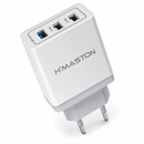 Carregador H’MASTON H62-3 3USB 8.1A Turbo + Cabo USB