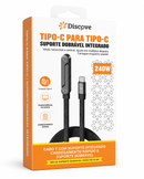 Cabo USB-C para USB-C Discove 240W com Suporte Dobrável Integrado