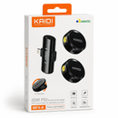 Microfone de Lapela Sem Fio KAIDI KMF4-C Tipo-C com Redução de Ruído, Clipe Magnético e Longo Alcance