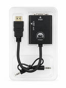 Cabo Adaptador Conversor HDMI para VGA com Saída de Áudio P2 – Transmissão de Vídeo e Som