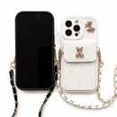 Capa de Celular 3D Urso Cartoon com Porta-Cartões, Bolsa para Moedas e Alça Transversal