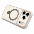 Capa Premium Fosca com Suporte de Anel Magnético MagSafe para iPhone 16 ao 17 Pro Max