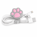 Kit 2 Organizadores de Cabos Pata de Gato Silicone Porta Fios para Carregador Fone de Ouvido e USB