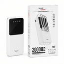 Power Bank 20.000mah com Display Turbo e 4 Cabos Integrados