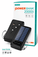 Carregador Portátil Power Bank Solar 20.000mah Com cabos 4 em 1