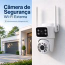 Câmera de Segurança Wi-Fi Externa Dupla Lente Full HD com Rastreamento Automático e Visão Noturna Colorida