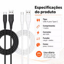 Cabo USB para USB Tipo-C H'MASTON SJX15-3