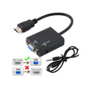 Cabo Adaptador Conversor HDMI para VGA com Saída de Áudio P2 – Transmissão de Vídeo e Som